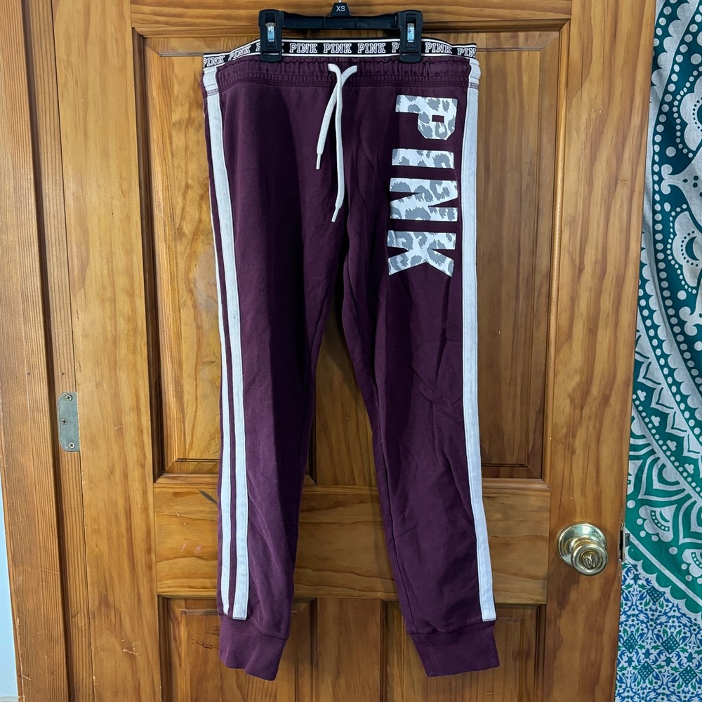 Pink Victorias Secret | Maroon Reflective Joggers